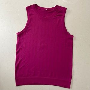 Lululemon Fetching Lines tank in Ripened Raspberry
